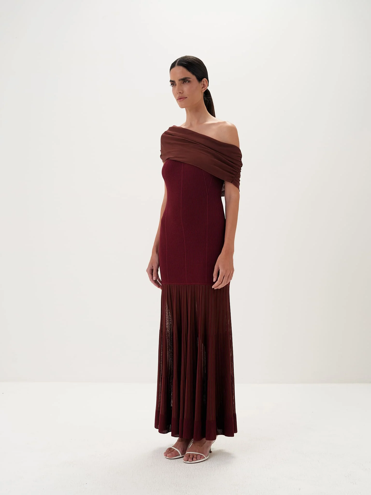Celeste Scarf Gown in Viscose Knit - Image 12