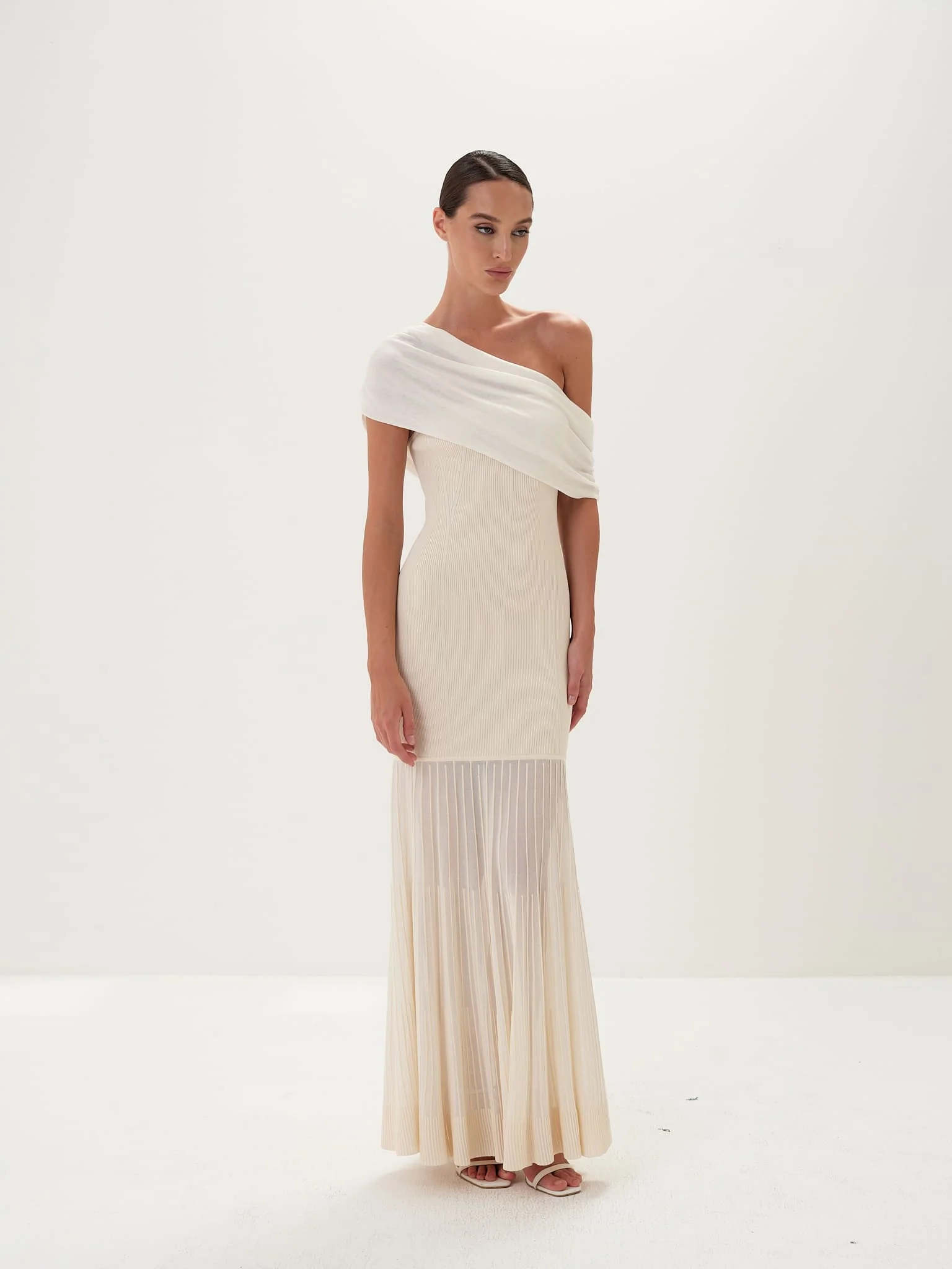 Celeste Scarf Gown in Viscose Knit - Image 4