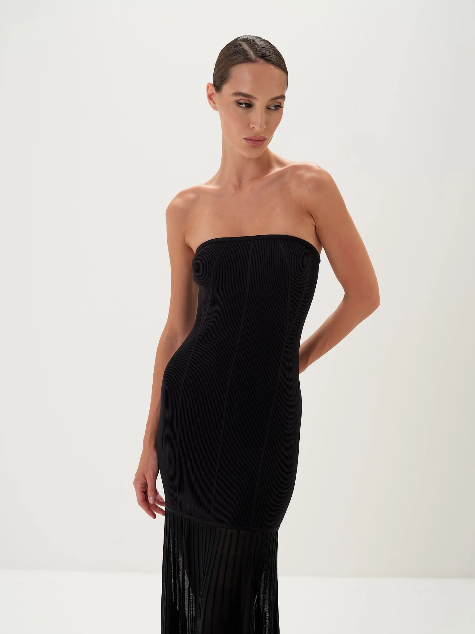 Celeste Scarf Gown in Viscose Knit - Image 8