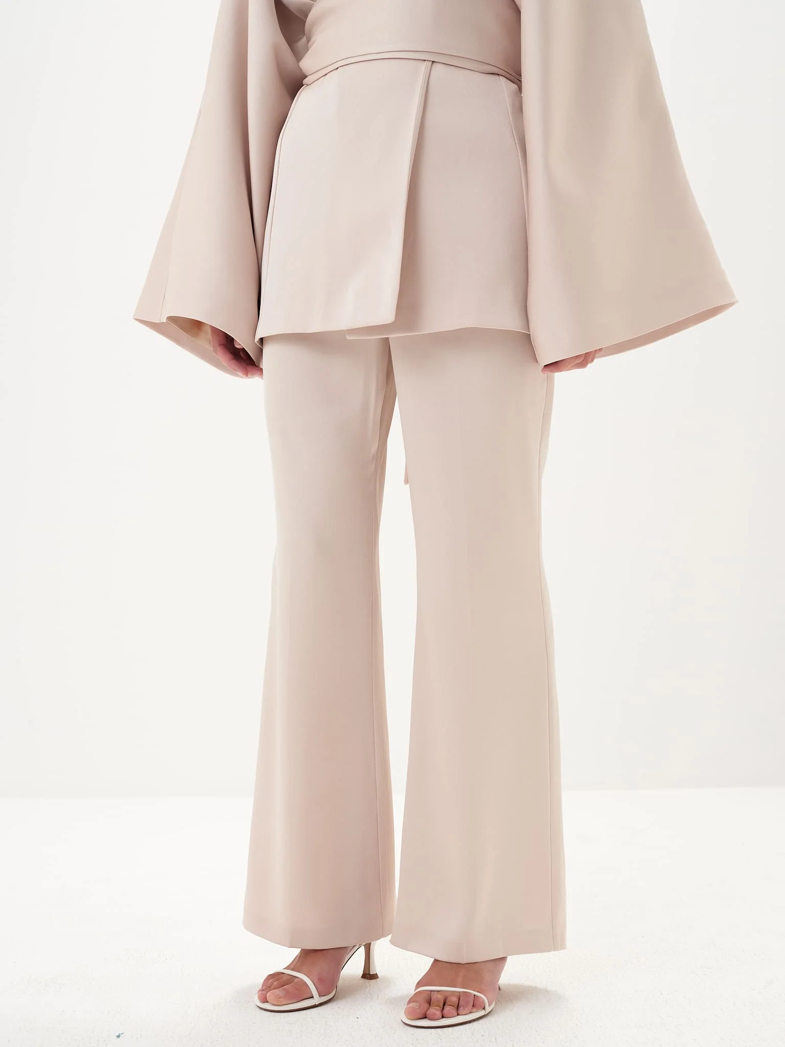 Elia Flared Pants in Satin - Image 4