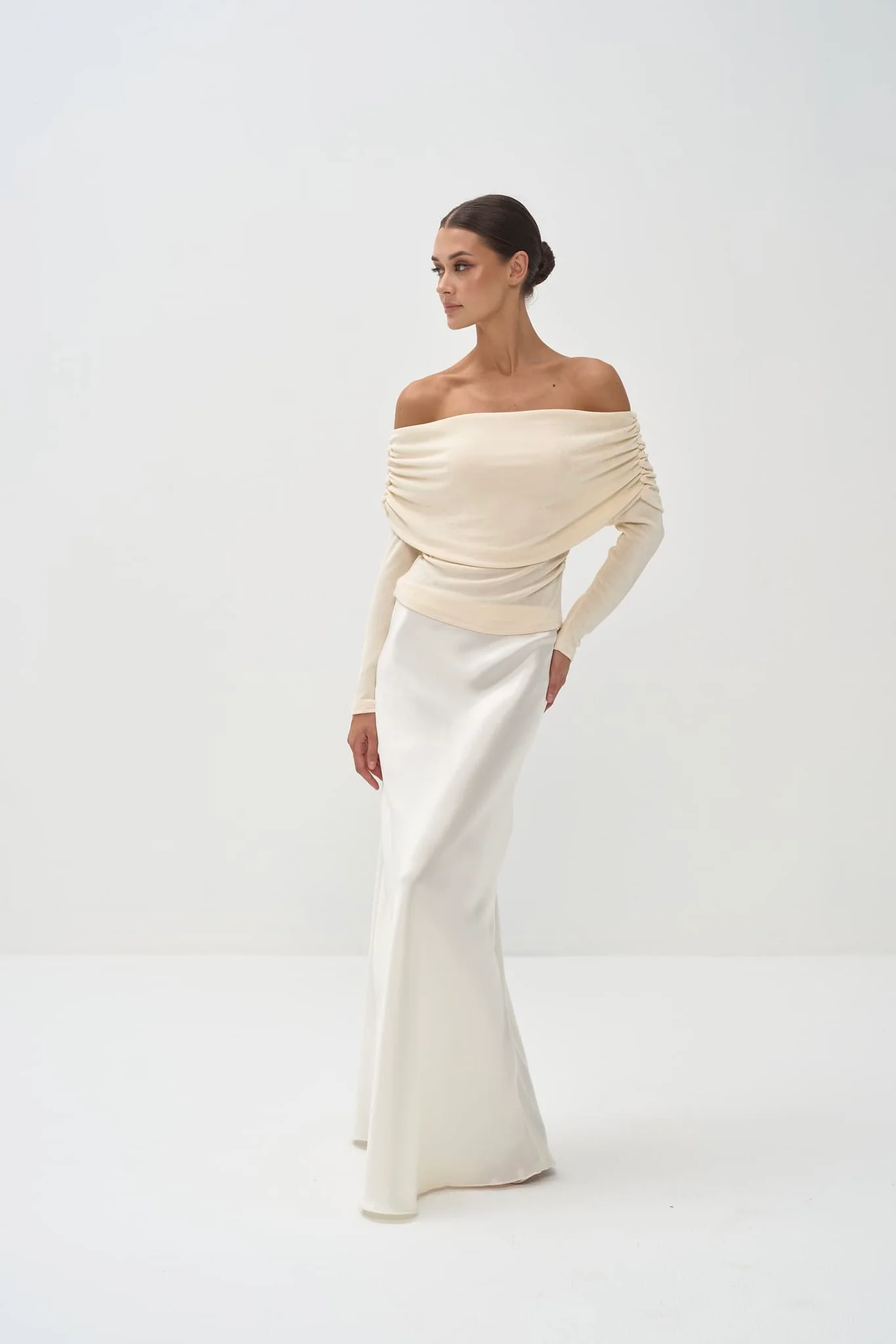 Rhea Maxi Skirt in Naia™ Satin - Image 8