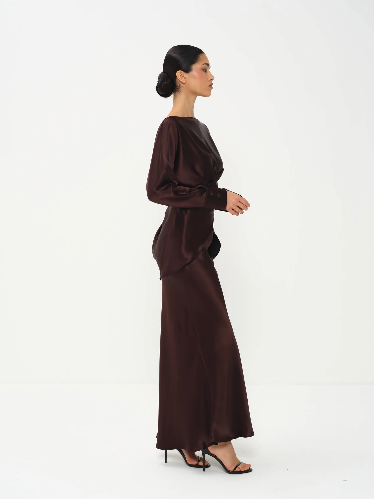 Tessa Top & Skirt Set in Satin - Image 10